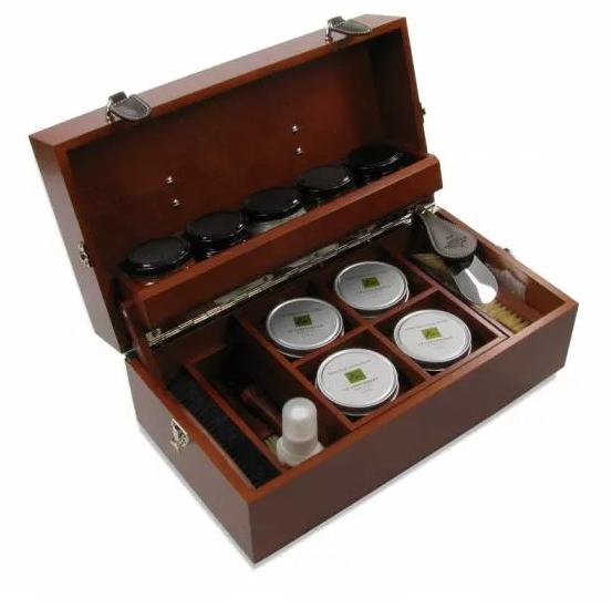 LCA Box Intendant Ebony Wood/Black Leather